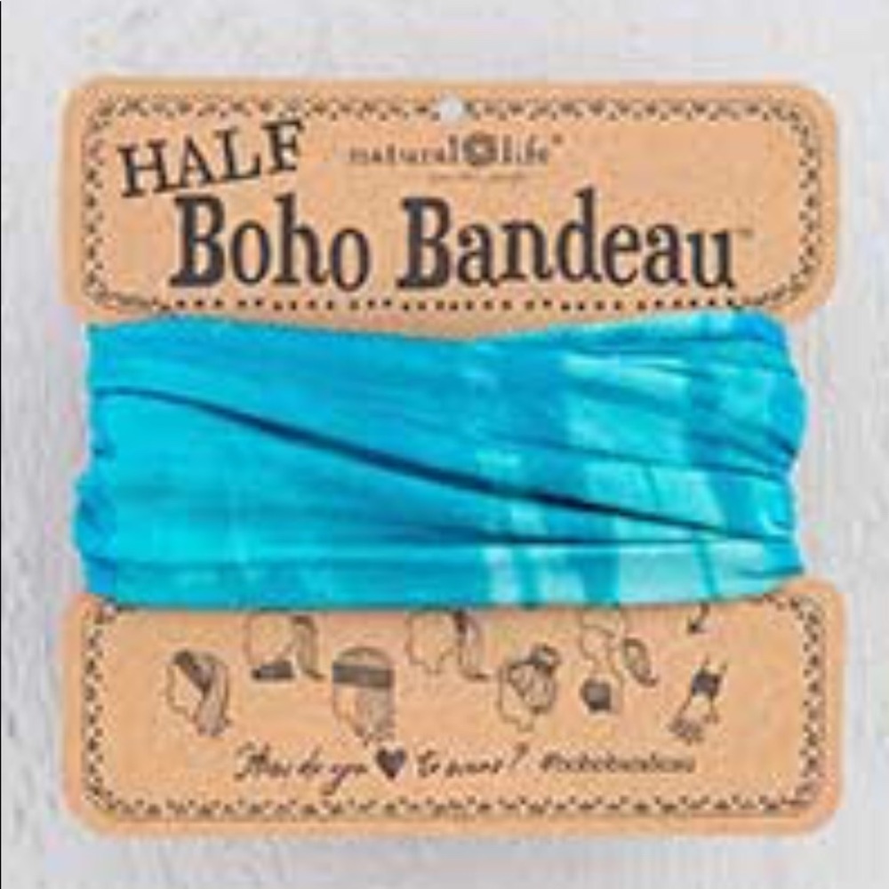 Natural Life Half Boho Headband Bandeau Turquoise